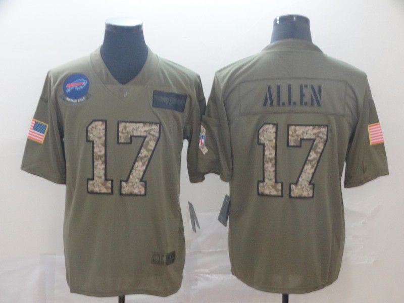 Men Buffalo Bills #17 Allen Nike 2019 Olive Camo Salute to Service Limited NFL Jerseys->youth nfl jersey->Youth Jersey